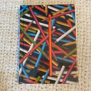 Hidden Pencil Notebook Journal with Orange Pencil